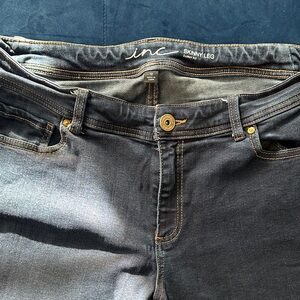 INC International Concepts Women's Dark Blue Denim Stretch Skinny Jeans